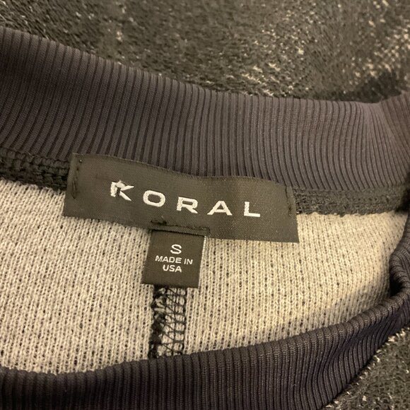 Koral Breach Open Front Sweater S Heather Gray Black Long Sleeve - Picture 12 of 12
